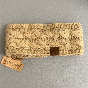 C.C Braided Knit Headband in Tan